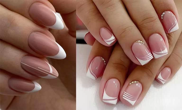 فرنچ ناخن؛ آموزش و مراحل کاشت و تصاویر از مدل های مختلف