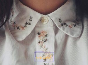 مدل گلدوزی روی یقه مانتو