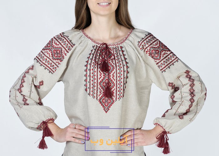 گلدوزی روی مانتو